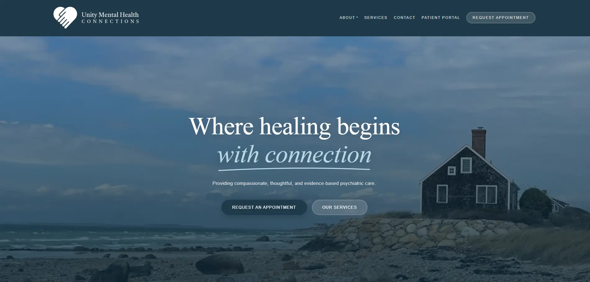 Unity Mental Health Connections website